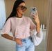 Women's Clothing Summer Casual Striped Women's T-Shirt Crew Neck Loose Color Block Short Sleeve Top_ecoleips.com