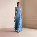 Women's Clothing Style Women's Solid Color Pleated Short Sleeve V Neck Dresses Long Gowns Clothing For Formal & Casual For Women_ecoleips.com