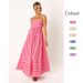Spring/Summer Dress For Women Style Versatile Striped Spaghetti Strap Backless Full Skirt Dress_ecoleips.com