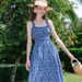 French-style Summer Square-neck Floral Dress With Straps, New French Casual Sexy Short-sleeve Slim-fit European And_ecoleips.com