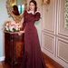 Aria Basics Aria Basics 2025 European And American Foreign Trade Autumn New Fashion Elegant Waist-cinching Printed Long Dress_ecoleips.com
