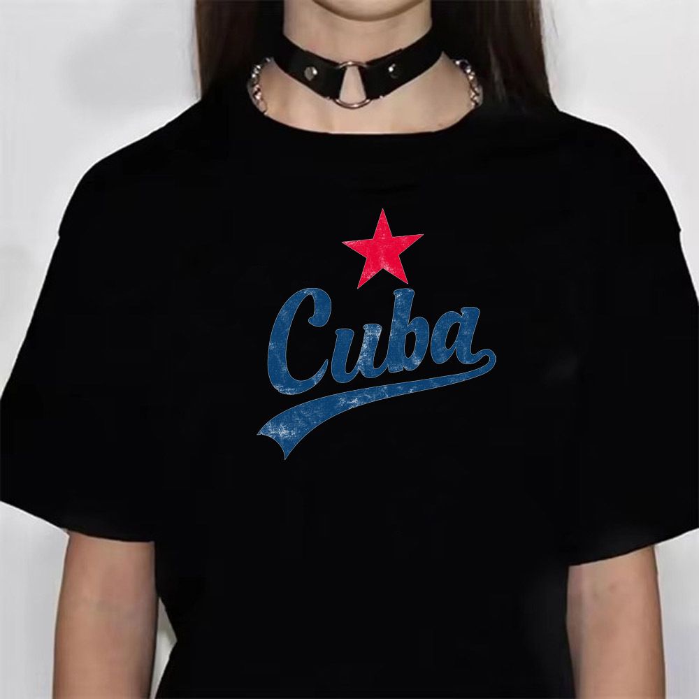 Cuba Tshirt Women Streetwear Summer T Shirt Female Streetwear Clothing_ecoleips.com