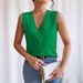 Women's Multi-Layer V-Neck Vest Top Solid Color American Style Casual Elegant Fashion Thin Blouse For Summer 2026_ecoleips.com