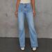 Women's Wide Leg Slim Straight Jeans – High Waist Comfort Stretch Denim Pants For Casual & Office Wear_ecoleips.com