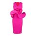 Women's Clothing sexy ruffle sleeveless floral slim fit celebrity party evening dress dress female_ecoleips.com