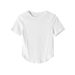 This Korean-Style Pure Cotton T-Shirt Features A Regular Shoulder Cut, A Stylish Summer Design With A Curved Hem, And A_ecoleips.com