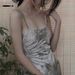 22SS Plant Dyed Backless Waist-Cinching Sexy Long Dress Elegant And Gorgeous_ecoleips.com