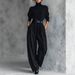 Elegant High-Waisted Viscose Suit Pants Set - Premium Draped Office Wear For Women_ecoleips.com