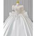 Satin Wedding Dress Square Neck Long Train Perfect for Brides Travel Photography Court Style And Going out New Spring 2025_ecoleips.com