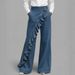 Women's Clothing Summer Retro High-Waisted A-Line Denim Jeans Irregular Fit Style Best Selling Women's Clothing_ecoleips.com