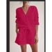 Women's Clothing Summer Long Sleeve Shorts Pajamas Double Layer Gauze Cotton Fashion Home Clothes Set_ecoleips.com