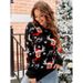 Large Size Women's Casual Pullover Christmas Sweater, Feminine Casual Style Knit Sweater For Autumn/Winter_ecoleips.com