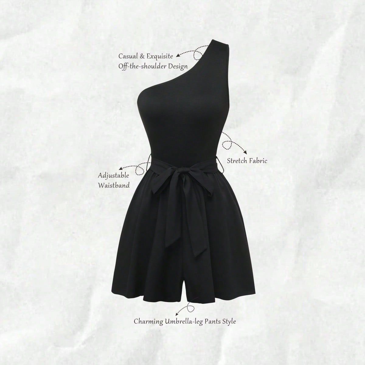Sexy Off-Shoulder Sleeveless Jumpsuit High-End Women's Fashion American Style_ecoleips.com