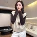 Aria Basics Slimming Figure-flattering Lapel Knit Vest For Women, Autumn And Winter Minimalist Style, Layered Warm Inner Wear, Wool_ecoleips.com