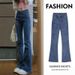 High-waisted Wide-leg Plus-size Jeans For Women 2022 New Spring And Autumn Versatile Slim-fit Long Pants With Slight_ecoleips.com