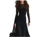 Women's Sexy Elegant Long Dress Mesh Patchwork Fashionable_ecoleips.com