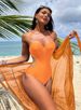 Women's Clothing New Style Casual Tight One Piece Swimsuit Women's Skirt Sexy Bikini Swimsuit Beach Vacation_ecoleips.com