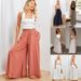 Women's Clothing Women's High-Waisted Wide Leg Trousers Long Skirt Pants Elastic Waist Spring Summer Fashion European American Style_ecoleips.com