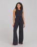 Summer 2023 Women's Sleeveless Slimming Jumpsuit Solid Color Versatile Tethered European American Style Foreign Trade_ecoleips.com