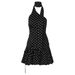 European American Style Women's Dress French Chic Street Style Backless Design Polka Dot Waist Cinching with Ribbons New Arrivals 2026_ecoleips.com
