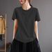 This Summer's Popular Design Features A Short-Sleeved Cotton Top With Fishbone-Shaped Seams, An Arched Hem, And A Stylis_ecoleips.com