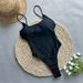 2024 New One-Piece Swimsuit, European And American Biki, Sexy Solid Color Women's Swimwear Wholesale_ecoleips.com