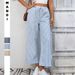 Women's High-Waisted Stripe Wide-Leg Trousers 2024 Summer Casual Ankle Pants - Comfortable Linen-Like Fabric For Daily Wear_ecoleips.com