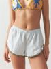 Women Fairycore Striped Lounge Shorts Elastic Waist Loose Wide Leg Sleep Bottoms Summer Casual Pajama Shorts Kawaii Homewear_ecoleips.com