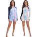 Women's One Piece Sports Swimsuit Zipper Sun Protection Jellyfish Print Diving Surfing Suit_ecoleips.com