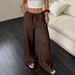 Women's Solid Color Straight Leg Trousers Autumn Arrival European American Style Casual Pants For Women_ecoleips.com