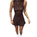 European And American Women's Polka Dot Dress, Summer Sleeveless Casual Mini Dress With A Cinched Waist, Sexy_ecoleips.com