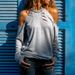 Women's Clothing New Women's Long Sleeved Hole Hollow Casual T Shirt Top_ecoleips.com