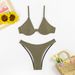 Women's Clothing Two Piece Swimsuit Solid Color Steel Support Sexy Bikini_ecoleips.com
