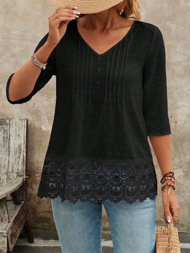 Women's Clothing New French Mori Girl Style Women's Short Casual Shirt Hollow Out Embroidered Lace Top Fashion_ecoleips.com