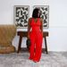 TW839 Women's Summer Casual Halter Neck Set Solid Color Street Style High Waist Wide Leg Pants with Pockets_ecoleips.com