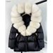 European Station Winter New High End Fur Fox Large Fur Collar Hooded Down Jacket Women's Medium And Long Thick Coat_ecoleips.com