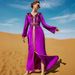 Heavy-Duty Hand-Sewn Rhinestone Rose Red Dress, Family Gathering, Annual Party, Velvet Long Dress_ecoleips.com