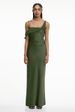 Trendy Silky Satin Sexy High Waist Fitted Spaghetti Strap Dress For Club Night Out_ecoleips.com