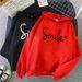 Women's clothing 2023 new autumn letter hooded loose ladies sweatshirt women's tops _ecoleips.com