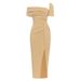 Women's Clothing Ins Fashion Sexy Tube Top Short Sleeve Irregular Dress For Women_ecoleips.com