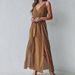 2022 European And American Cross-border Summer New Women's Camisole Dress, Sexy Backless V-neck Floral Tie Dress_ecoleips.com