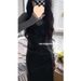 Two-Piece Set New High-Neck Base Shirt + Camisole For Women Spring Waist-Cinching Elegant Inner Dress High-End Leather_ecoleips.com