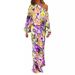 2025 Women's Autumn New Loose Printed Long Sleeve Off-Shoulder Top And Half-Length Mermaid Skirt Set_ecoleips.com