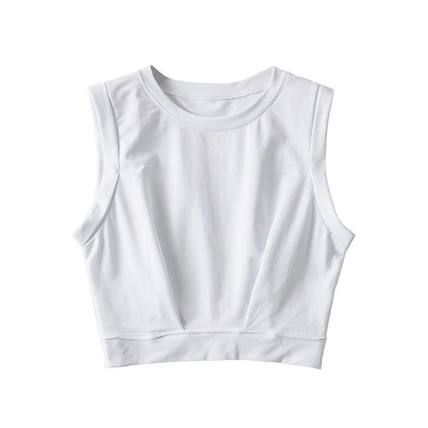 Aria Basics Aria Basics Ins-style Short, Cropped, Sleeveless, Loose-fitting Cycling Tank Top For Women, European And American High-waisted_ecoleips.com