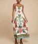 Women's Clothing Summer New V Neck Printed Casual Fashion Sling Bohemian Holiday Dress_ecoleips.com