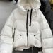Cross-Border European Jacket Autumn Winter Down Cotton Coat Women's Short Hooded Thickened Warm Stylish Korean Version_ecoleips.com
