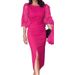Aria Basics Aria Basics 2025 European American Cross-border New Style Mesh Jacquard Backless Tie-up Women's Casual Dress With Slit And_ecoleips.com