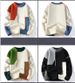 K New Casual Round Neck Sweater Base Knitted Sweater Loose Sweater_ecoleips.com