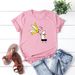 COTTON 100% Hot European And American Funny Banana Undress Short-sleeved Women's T-shirt Tops Oversized T Shirt_ecoleips.com