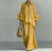 Women's Casual Solid Color Shirt-Collar Two-Piece Lounge Pants Set Comfortable Outfit_ecoleips.com